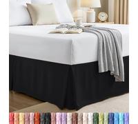 Tour de lit, Microfibre, Noir, Jumeau