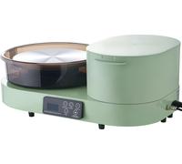 Tour de potier électrique SucceBuy 450 W, tour de potier avec plateau tournant en aluminium de 28 cm, pédale et vitesse réglable de 30 à 300 tr/min, boîtier robuste en aluminium, idéal pour les amateu