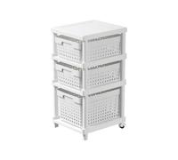 Tour de rangement 3 paniers avec roulettes