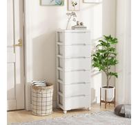Tour de rangement - Armoire de rangement - Système de tiroirs - Bloc de tiroirs sur roulettes - Armoire de rangement mobile - Six tiroirs