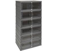 Tour de rangement pliable 6 étages plastique 5five Gris G