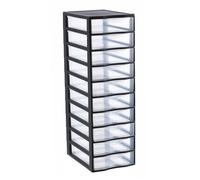Sundis Tour de rangement Orgamix 4532001 - 10 tiroirs A4 PP noir - 81,5 cm