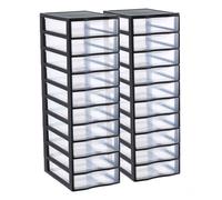 Tour de rangement Sundis ORGAMIX A4 10 tiroirs Noir