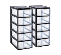 Tour de rangement Sundis ORGAMIX A4 5 tiroirs, lot de 2