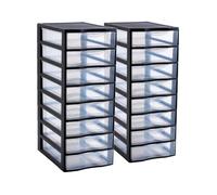 Tour de rangement Sundis ORGAMIX A4 8 tiroirs Noir
