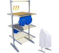 Tour de séchage électrique - Étagère chauffante pour linge - Étagère de séchage - Étagère de séchage électrique - Étagère de séchage pour linge - 4 niveaux, pliable