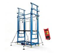 Tour D'échafaudage Électrique, Plate-forme Mobile Robuste Avec Garde-corps, Hauteur Réglable Pour Construction, Plaques De Plâtre, Rénovation Intérieure Et Maintenance(1.5m/5ft)