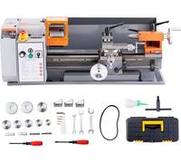 Tour d'établi SucceBuy pour le métal, 7 x 13,78 pouces, outil électrique de précision, vitesse variable 0 - 2200 tr/min, moteur sans balai de 500 W, engrenage métallique, boîte à outils