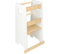Tour d'Observation Enfant Bois Montessori Hauteur Réglable Antidérapant Tabouret Cuisine Bébé Support Évolutif 90x42x40 cm