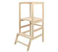 Tour d'observation Montessori - Aide de cuisine réglable en hauteur pour enfants - Bois de hêtre - Stable et sécurisée - À partir de 1 an - Disponible en plusieurs couleurs