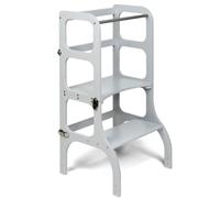 Ette Tete – Tour d'apprentissage Step'n'Sit – Pliable siège 45 cm bouleau vernis UV gris