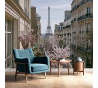 Tour Eiffel Papier Peint Panoramique Paris Papier Peint Balcon Intissé Salon Chambre Mural Décoration 150 x 105 cm