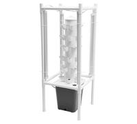 Tour hydroponique pour plantes - Système de jardin vertical européen - 30 emplacements pour plantes - Avec lampe de croissance et structure de support - Système de jardinage intérieur sans terre pour