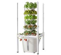 Tour hydroponique SucceBuy avec 30 modules, 6 niveaux, kit de culture comprenant une lampe LED pour plantes, un système devia application, un réservoir d'eau de 20 litres et une pompe, idéale pour les