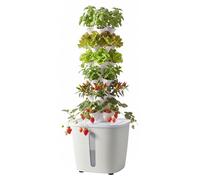 Tour hydroponique SucceBuy avec 30 modules, 6 niveaux, système de culture hydroponique contrôlé par application, réservoir d'eau de 20 litres et pompe, idéale pour les herbes aromatiques, les fruits e