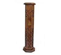 Tour Porte-encens Bouddha & Pentagramme, Bois de sheesham