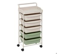 FIVE Simply Smart - Tour de Rangement 5 Tiroirs "Deskolor" 82cm Beige Beige