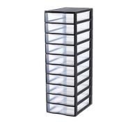 Tour Rangement Sundis Orgamix 10 Tiroirs PP Noir