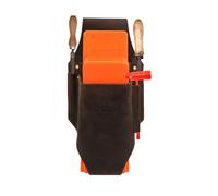 TOURBN Étui en cuir véritable pour coin d'abattage 5 poches - Ceinture pour outils de sciage et haîne - Pochette pour coupe d'arbre