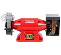 Touret à meuler brosse dia. 150 mm 2950 rpm 520 W 230V arbre 32 mm y compris meule et brosse MW-Tech ME15W 230V