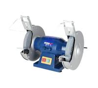 Touret à Meuler DEDRA - Puissance 150W - Meules 150 mm - 2980 tr/min - Boîtier Métallique Robuste, Supports de Travail Réglables et Protection Étincelles - Idéal Affûtage et Nettoyage
