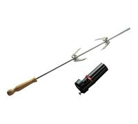 Tourne Broche Electrique Universel Pour Barbecue Au Charbon De Bois, 60Cm, Argent