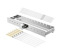 Tourne-brochettes pour barbecue Support barbecue à largeur réglable avec
