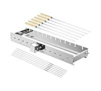 Tourne-Brochettes Support BBQ Réglable En Largeur Avec Brochettes