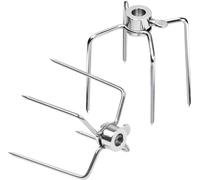 Tournebroche électrique - LZQ - 4 broches 117 cm - Inox - Charge 10 kg - 2-3 tr/min