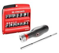 Tournevis à cliquet avec 28 embouts de vissage FACOM ATCL.2A2PB Protwist