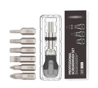 Tournevis à cliquet multi-embout réglable à 180 degrés portable