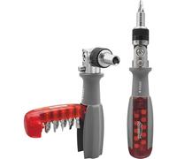 Tournevis à cliquet multifonctionnel 10 en 1, avec embouts intégrés dans le manche, inclinaison de 90 degrés, compatible avec les embouts plats, cruciformes et Torx