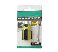 Tournevis à double tête PH2 SL6 avec embout interchangeable et poignée antidérapante en acier chromé vanadium à couple élevé 70 mm compact pour la maison, le jardin, l'atelier