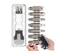 Tournevis Court Multi-| Outil de Réparation Portable 15 en 1 Multiempreintes | Tournevis magnétiques courts | pour Entretien de Meubles, Électroménager, Ordinateur, Vélo, Réparation Auto DIY