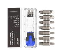 Tournevis Courte | Outil de Réparation Portable 15 en 1 Multiempreintes | Tournevis magnétiques courts | Pour réparation de vélo, voiture, bricolage, entretien de meubles et électroménager