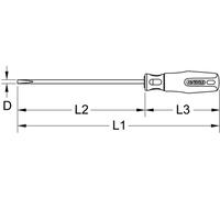 Tournevis de 6,5 mm, lame parallèle, fente, BERYLLIUMplus