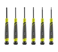 Jeu de 6 tournevis de précision - RYOBI - SL1, SL2, SL3, PH1, PH0, SL2
