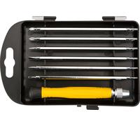 Jeu de tournevis précis 7 pièces Topex - Embouts plats, en croix et TORX - Coffret pratique inclus