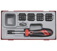 Tournevis dynamométrique et embouts TT1 tray 1/4'' Plat- PH- PZ- TX- TPX- HEX- ROB- GR 38 pièces Teng Tools TTSD38