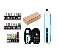 Tournevis Électrique 4V Rechargeable avec 28 Embouts, pour mini Visseuse | Compacte USB pour Bricolage et Réparations Domestiques, Boîte de Rangement EVA Incluse