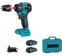 Tournevis électrique, moteur sans balais, niveaux de couple réglables, 2 batteries, UE