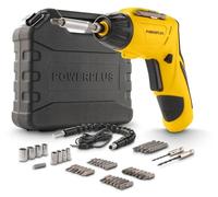 Tournevis électrique Powerplus 4 V, 47 pièces, jaune, taille unique / prise européenne 220 V, jaune, taille unique