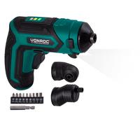 VONROC Visseuse - Tournevis sans fil 4 V - Porte-embout magnétique, attache excentrique, attache angulaire,lots d'embouts et chargeur de batterie
