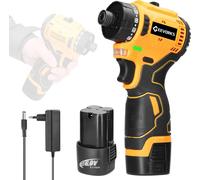 Tournevis électrique - Visseuse/perceuse sans fil - Type A - 55 Nm - 16,8 V - Moteur sans balais - 1500 tr/min - Batterie incluse - Or