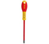 Stanley Tournevis FatMax PZ2 125 mm isolé – Poignée Soft Grip – Quantité 1