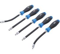 Tournevis Flexible 5 pcs - Profil E4 à E8, Lame 150 mm - Poignée Ronde Ergonomique - Maniabilité et Précision - D-Work