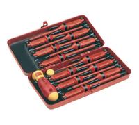 Tournevis interchangeables VDE Felo - Coffret de 12 - Embouts plats - Protection électrique - Norme DIN EN 60900