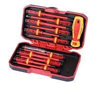 Tournevis Isolé 13 pcs 1000 V Geevorks - Poignée Ergonomique, Embouts Magnétiques, Acier Chrome Vanadium, Design Isolé, avec Étui de Rangement