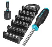 Tournevis Multi-Embouts 60 en 1, DURATECH, Jeu de Tournevis Multifonctions avec 60 Embouts en Cr-V Remplacables (Plat, Cruciforme, Pozidriv, Carre, Torx, Hex) Maniable et Portable pour DIY