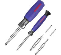 Tournevis Multi-Embouts en S2 - 6 en 1 WORKPRO et de Precision 4 en 1 Avec Embout Reversible (Cruciforme/Plat) - 2 Tailles d'Ecrou pour l'Electronique